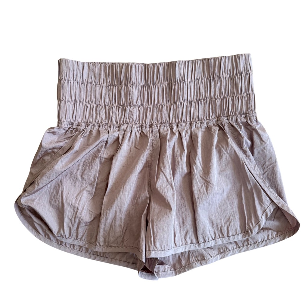 Free People Movement‎ The Way Home Shorts Mauve Pink High Waist Large Sporty